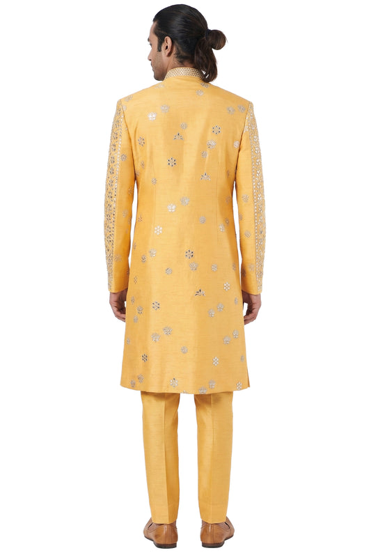Ivory Hand-Embroidered Sherwani