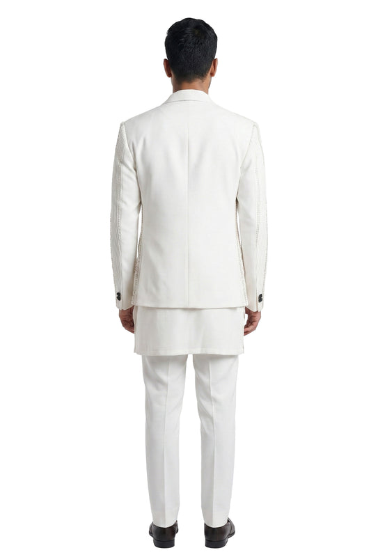 Ivory Embroidered Tuxedo Set