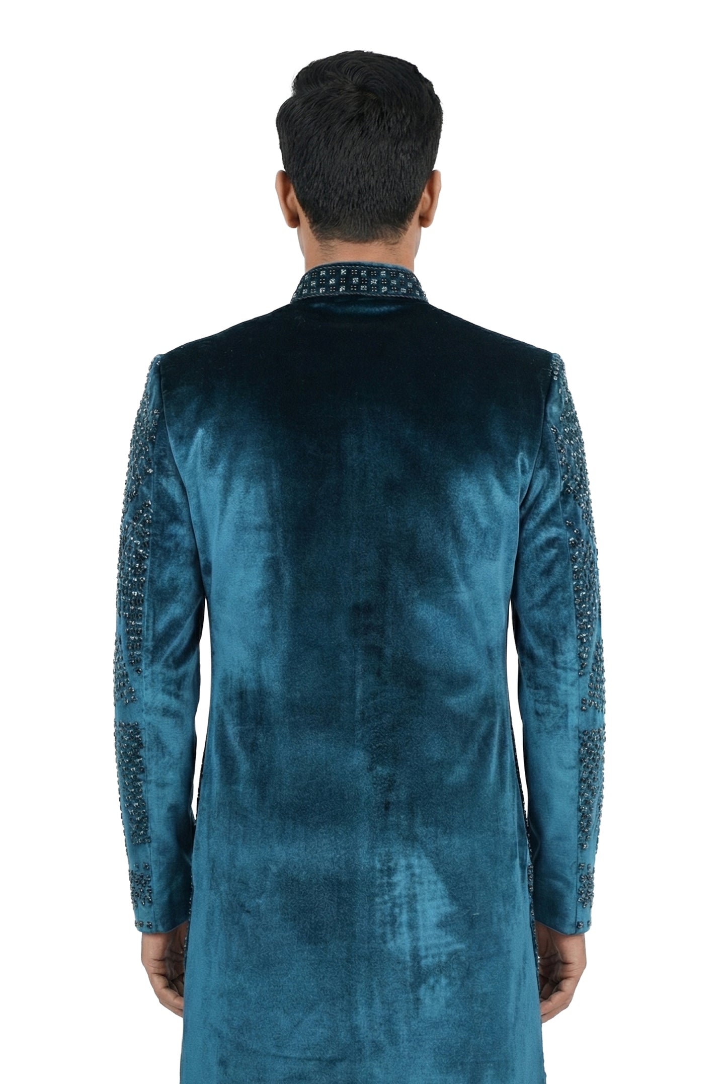 Teal Embellished Indo-Western