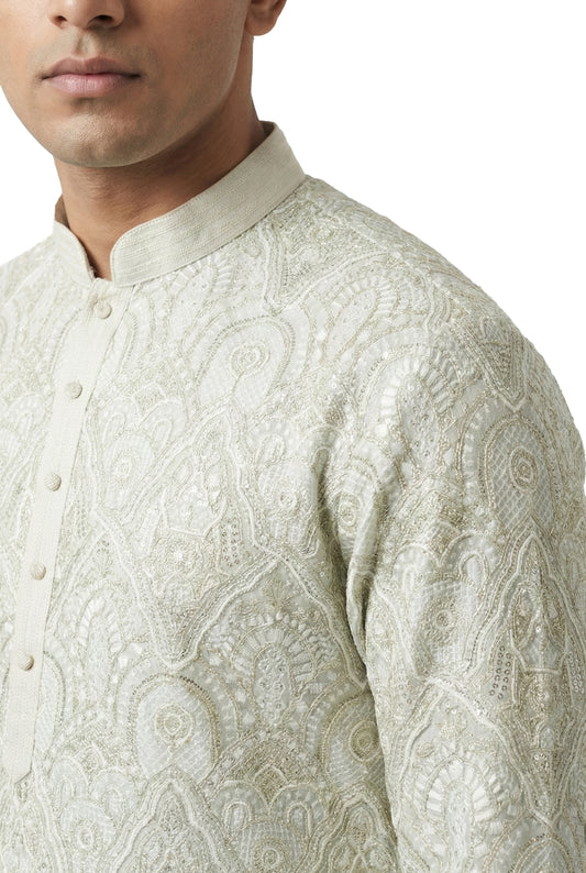 Sage Green Embroidered Kurta